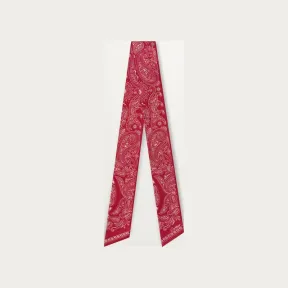 卡地亚/Cartier OS000217 - Double C Paisley Bandeau细丝巾 - 红色斜纹真丝