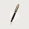 卡地亚/Cartier ST240003 R de Cartier钢笔 黑色板材 镀黄金饰面细节 