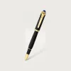 卡地亚/Cartier ST240004 R de Cartier滚珠笔 黑色板材 镀黄金饰面细节 