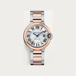 卡地亚/Cartier W2BB0033 - Ballon Bleu de Cartier卡地亚蓝气球腕表 36毫米 精钢色 - 玫瑰K金 自动上链 - 36毫米 自动上链机械机芯 18K玫瑰金与精钢