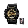 卡西欧/Casio G-SHOCK 时尚潮流双显黑金系列运动手表礼盒GA-110GB-1APRPT