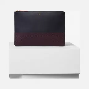 思琳/Celine  Perforated海军蓝光滑小牛皮手包 103713AB4.07OC