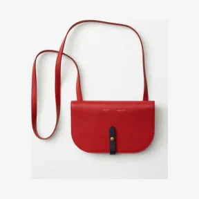 思琳/Celine  Strap罂粟红粒面小牛皮拼亮泽小牛皮手包 106763AI5.25CO