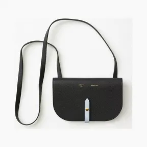 思琳/Celine  Strap黑色粒面小牛皮拼亮泽小牛皮手包 106763AI5.38NZ