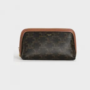 思琳/Celine Triomphe人造革和羊皮革化妆包 10D582BZA.01TA