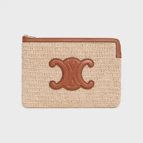 思琳/Celine 植物材料和牛皮革小号手拿包，配Triomphe贴饰 10D672CEW.02NT