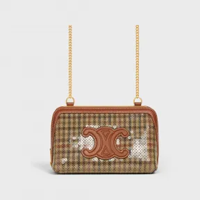 思琳/Celine 女士 TRIOMPHE皮革链条手包 10E382EQB.14ML