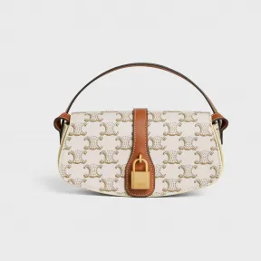 思琳/Celine 标志印花牛皮革饰带手包 10I592DQ2.04LU