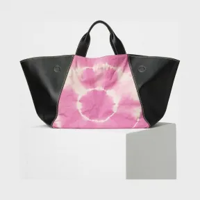 思琳/Celine  CanvasTote黑色洋红色光滑小牛皮和扎染织物桶包 180362AQJ.38BE