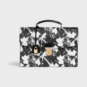 思琳/Celine 男士 Cartable David Hominal “Détail”印花Triomphe帆布和小牛皮小号旅行包 190692BSX.38NO