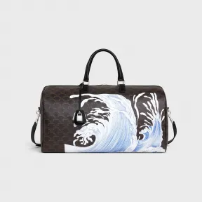 思琳/Celine 男士 大号标志印花和DAVID WEISS联名WAVE印花旅行包 191472EVP.38SI