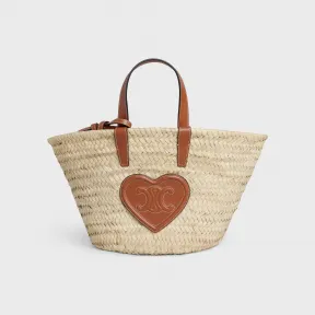 思琳/Celine TEEN TRIOMPHE CELINE CLASSIC植物材料提篮包，配牛皮革心形贴饰 194002DUI.04LU