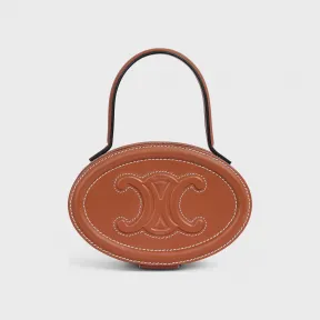 思琳/Celine CUIR TRIOMPHE光滑牛皮革椭圆形化妆包 198613DU6.04LU