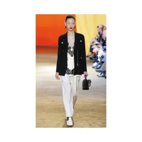 思琳/Celine  本白色人造丝和真丝混纺吊带背心 20BG96464.01CK