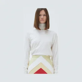 思琳/Celine  米白色层状美丽奴羊毛高领套头衫 23EN9803A.01OW