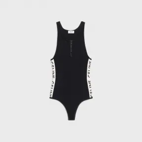 思琳/Celine 女士 CELINE 运动针织拉链连体衣 - 黑色 / 奶油色 2A08V372N.38CR