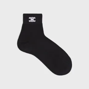 思琳/Celine 女士 「TRIOMPHE」羊毛袜 - 黝黑色 2A32T495P.38NO