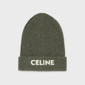 思琳/Celine 女士 拉绒雪特兰羊毛CELINE帽子 - 卡其色 2A35T242P.15KH
