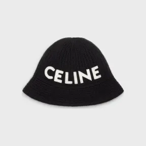 思琳/Celine 女士 无缝羊绒钟形帽 - 黝黑色 2A47T384D.38NO