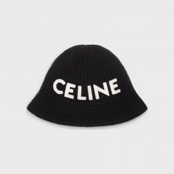 思琳/Celine 女士 无缝羊绒钟形帽 - 黝黑色 2A47T384D.38NO