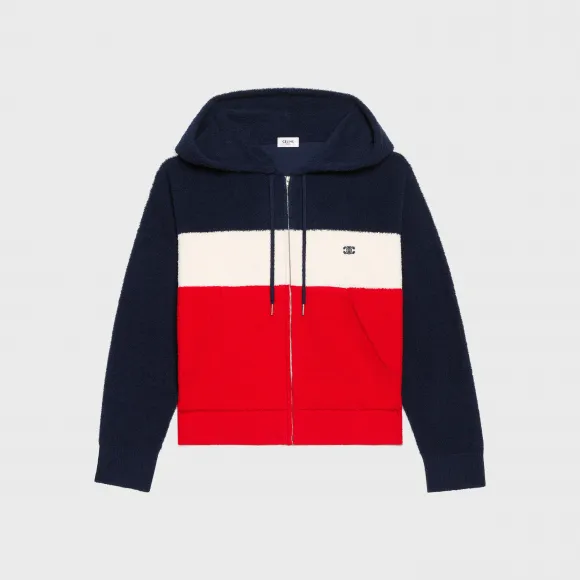 思琳/Celine TRIOMPHE毛圈棉质拉链连帽衫 2A52V327Q.07WR.L