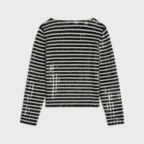 思琳/Celine 刺绣羊毛船领水手风套头衫 2A90G214L.38OW