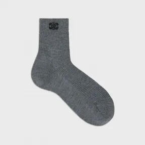 思琳/Celine 女士 TRIOMPHE罗纹羊毛短袜 2A92Z495P.10AN.L