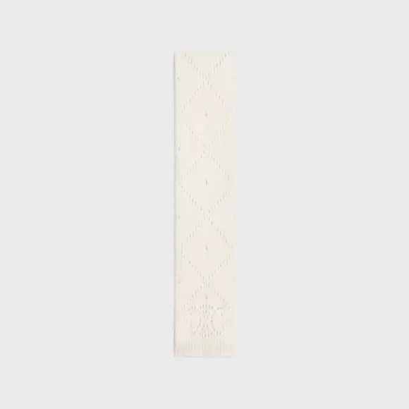 思琳/Celine FAIR ISLE羊驼毛羊毛网眼围巾 2AH3A798X.01OW