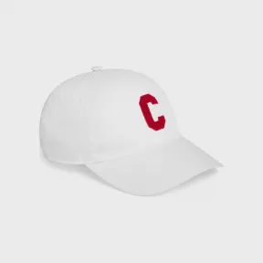 思琳/Celine 女士 C 棉质棒球帽 - 米白色 / 红色 2AUA2242N.01OR