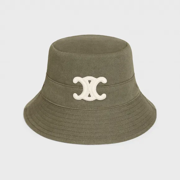 思琳/Celine 女士 TRIOMPHE棉质华达呢孔眼渔夫帽 2AUN6769K.02KK.L