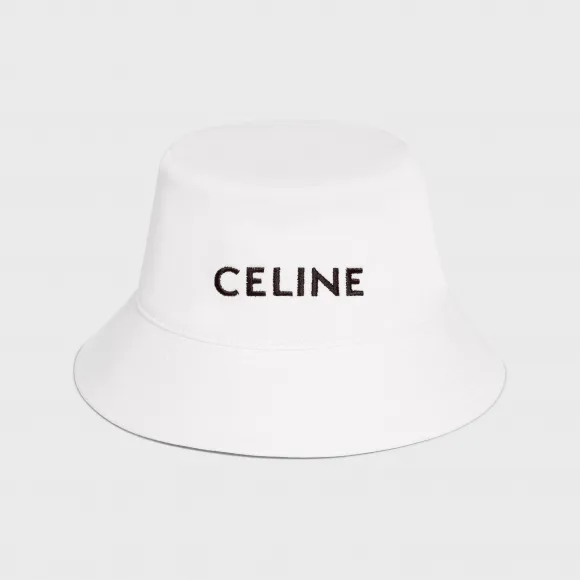 思琳/Celine 男士 刺绣棉质华达呢渔夫帽 2AUO4968P.01OW.L