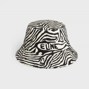 思琳/Celine 男士 斑马纹印花棉质华达呢渔夫帽 2AUV1979S.01OB.L