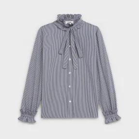 思琳/Celine 女士 条纹棉质大花结短衫 2B133969E.01WN