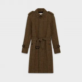 思琳/Celine 男士 格纹羊毛风衣 2M034223F.19BZ