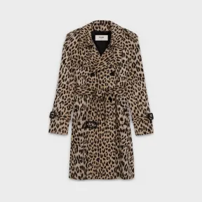 思琳/Celine 女士 豹纹印花棉质“洋娃娃”风衣 2M122944D.19LM