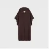 思琳/Celine 女士 双面羊绒斗篷 - 巧克力色 2M6456700.18CC