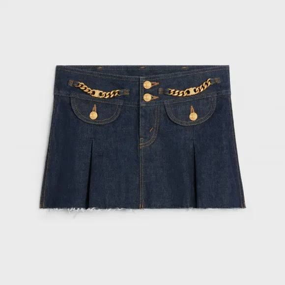 思琳/Celine RINSED水洗色迷你牛仔裙 2S294799U.07IN