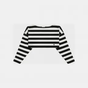 思琳/Celine 条纹棉质短款女式套衫 2X877540I.38OW.L