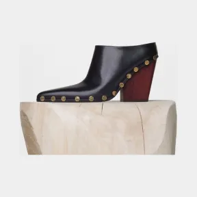 思琳/Celine  RodeoHigh黑色小牛皮饰钉穆勒鞋 318513CRNC.38NO