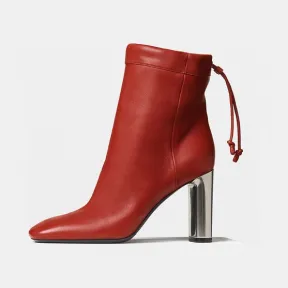 思琳/Celine  BamBam砖红色Nappa小羊皮软靴 319093NBBC.28BK