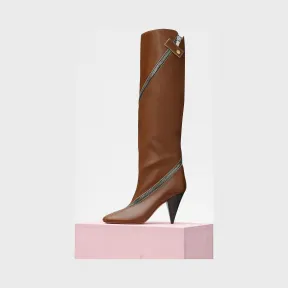 思琳/Celine  Zipped Nappa小羊皮拉链长靴 322063NZPC.18NC