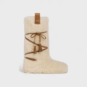 思琳/Celine CELINE Fur 羊毛革系带毛皮靴 345373615C.02BG.34