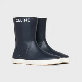 思琳/Celine 女士 天然橡胶LES BOTTES DE PONT CELINE平底半筒靴 - 海蓝色 345787001C.07NY