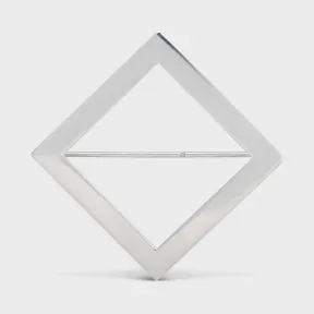 思琳/Celine 男士 CELINE 标准纯银方形胸针 46R936SIL.36SI