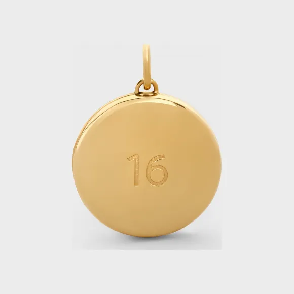 思琳/Celine CELINE Separables 16 金色饰面黄铜小号铭牌吊坠 46T196BRA.35OR