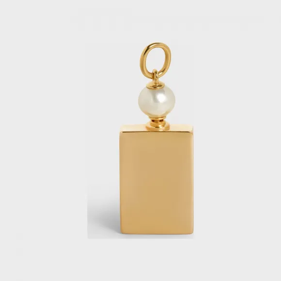 思琳/Celine CELINE Separables 金色饰面黄铜和树脂珍珠小号香水吊坠 46T206BSR.01GI