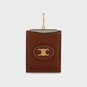 思琳/Celine 女士 Celine Separables 小牛皮、金色饰面黄铜和钢制镜面吊坠 - 棕褐色/金色 46T393BBR.03TG