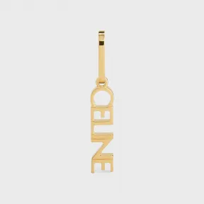 思琳/Celine CELINE Separables金色饰面黄铜迷你CELINE字样吊坠 46X056BRA.35OR
