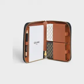 思琳/Celine 女士 Triomphe帆布扑克牌 - 黝黑色 / 黄褐色 4M0032AAL.04BT