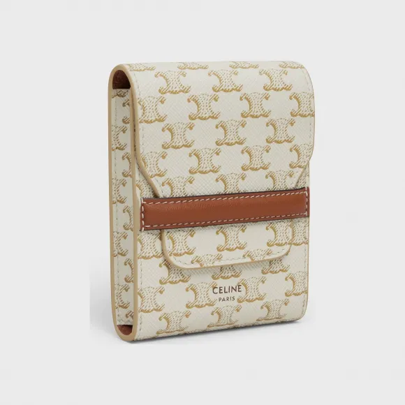 思琳/Celine 女士 Triomphe帆布及羊皮扑克牌盒 - 纯白色 / 纯白色 4M0042AAO.01WW